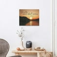 thumbnail image 2 of Give It To God And Go To Sleep Sign Wall Art Lake Mountain Pictures Wall Decor Christian Canvas Prints Posters Framed Artwork Paintings Home Decorations for Kitchen Living Room Bedroom 16"x12", 2 of 6