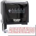 thumbnail image 1 of Large Self-Inking Acreditado Stamp, Trodat Printy 4913, Press and Print Stamping, Impression Size 7/8" x 2-1/4", Up to 10,000 Impressions - Red Ink, 1 of 10