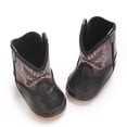 thumbnail image 5 of Beilxfa Newborn Boys Girls Pu Leather Western Boots Cowboy Bootie Soft Sole Non-Slip Crib Shoes For Baby Infant 0-18 Months, 5 of 7