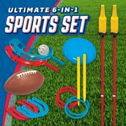 Ultimate 6-in-1 Sports Set, Multi-Game Pack, Outdoor Play, for All Ages, by MinnARK