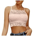 thumbnail image 1 of DXOUPM Womens Tank Tops Versatile Hollow Lace Spaghetti Strap Slim Fit Summer Shirts Trendy, 1 of 3