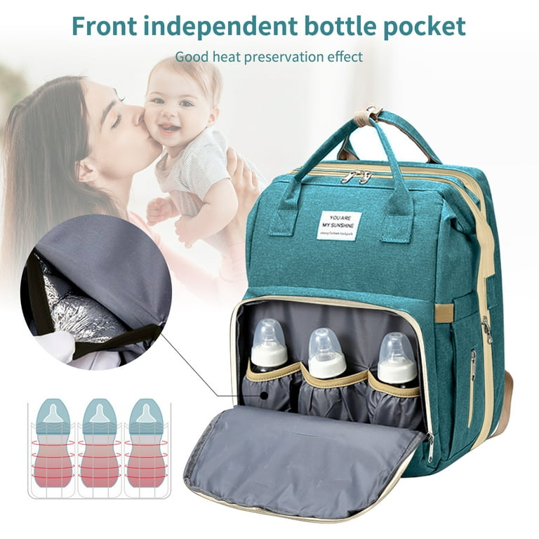 Diaper Bag Backpack, Multi-function Large-capacity, Baby Essentials Travel Bassinet, Baby Bag with Portable Changing Pad, Mommy Bag, Waterproof