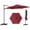 Red, variant on Costway 10 FT Patio Cantilever Umbrella with 360° Rotation, Air Vent, Cross Base Included Gray
