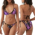 thumbnail image 3 of Lsque Closeup Honeybee on Flower Pattern Women Two Piece Swimsuit Sexy Swimwear Halter String Triangle Bikini Sets, 3 of 6