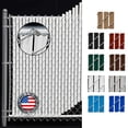 thumbnail image 2 of FenceSource Wave Slat (9 Colors) Single Wall Bottom Locking Privacy Slat for 4', 5', 6', 7' and 8' Chain Link Fence (8 ft, White), 2 of 4