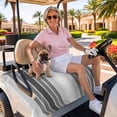 thumbnail image 3 of Golf Cart Seat Covers for 2 Seater,Gray Vertical Stripes Microfiber Cart Seat Towel Blanket,Retro Simple Neutral Abstract Lines Absorbent NonSlip Bench Seats Protector for Golf Course 51"x31", 3 of 9