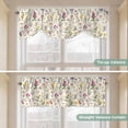 thumbnail image 6 of Wildflowers Tie Up Window Valance Vintage Floral Linen Texture Tie-up Valance for Kitchen Windows Adjustable Small Curtain Balloon Shades for Kitchen Bathroom Cafe 42x18inch, 6 of 9