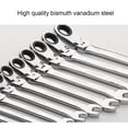 thumbnail image 3 of maytalsory Adjustable Ratchet Wrench 6-20mm Wrenches Chrome Vanadium Steel Gear Spanner Combination Ratcheting Wrench, 3 of 9