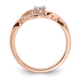 thumbnail image 2 of Auriga 14K Rose Gold Polished Side Hearts Diamond Ring Size 7 (0.12ct, Clarity- I2)for Women, 2 of 6