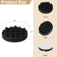 thumbnail image 2 of Uxcell 3pcs Buffing Sponge Pads 5" Polishing Wheel Waffle Finishing Grip Pad Car Buffer Polisher with Hook and Loop Back for Car Detailing Polishing Waxing, Black, 2 of 7