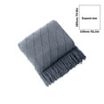thumbnail image 3 of Tgbvmt Soft Knitted Blanket, Fringed Sofa Throw Blanket, Cozy Sleeping Blanket, 180x130cm, Comfortable and Stylish for Cuddling, Available in Multiple Colors, Machine Washable and Soft, 3 of 6