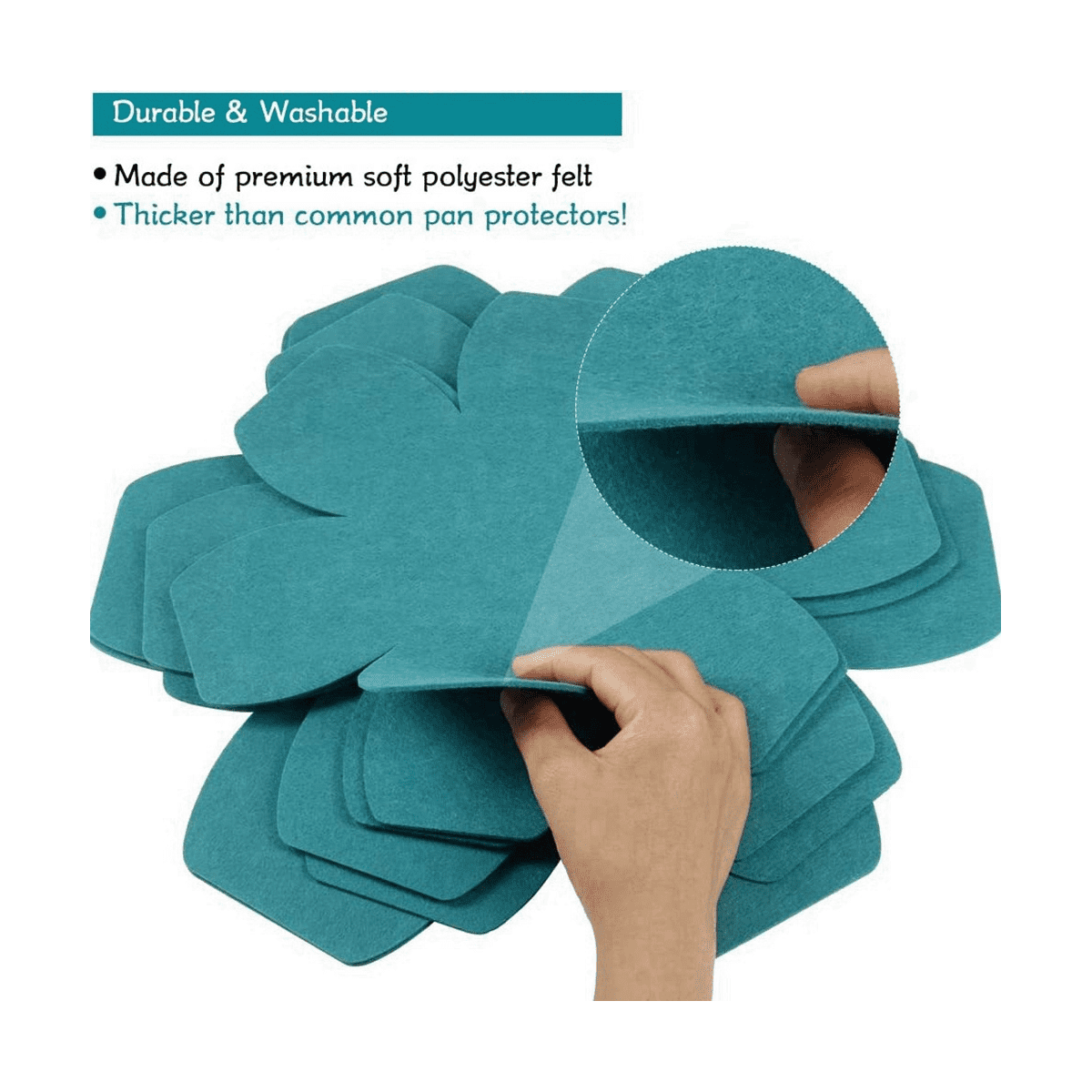 Lot De 12 Protections En Feutre Pour Casseroles Et Poêles – Épaisses, Lavables Et Réutilisables