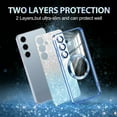 thumbnail image 2 of CASEFIV for Samsung Galaxy S24 Case,Compatible with MagSafe,Clear Magnetic Glitter Gradient Sparkle Luxury Plated Soft TPU Bumper Full Camera Lens Protector,Blue, 2 of 7