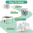 thumbnail image 2 of SANOPY 10x10 Heavy Duty Pop Up Canopy Tent with 4 Sidewalls, Commercial Instant Waterproof Canopy Tent, UV 50+, Upgraded Thickened Hexagonal Legs, White, 2 of 7