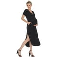 thumbnail image 2 of White Mark Women's Maternity V-neck Maxi Dress, 2 of 5