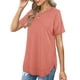 thumbnail image 3 of Blusa de manga corta con cuello redondo, Top de corte informal para mujer, elegante, transpirable, a la moda, para verano, 3 of 6