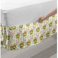 thumbnail image 2 of Mushroom Bed Skirt, Spring Forest Toadstool House Cartoon Pattern Kids Fictional Fairytale Image Art, Elastic Bedskirt Dust Ruffle Wrap Around for Bedding Decor, 4 Sizes, Multicolor, by Ambesonne, 2 of 2
