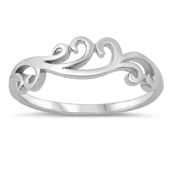Spiral Ring .925 Solid Sterling Silver Band Jewelry Female Male Unisex Size 7