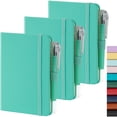 thumbnail image 1 of Cuaderno NIRMIRO A6, paquete de 3, cuero verde, 408 páginas, 1 of 6
