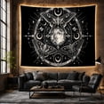 thumbnail image 6 of Celestial Moths and Full Moon on Black Background, Mystical Gothic for Dark Art Lovers, Celestial Wall Decor Art, Halloween Gift, Tapestry Wall Hanging for Bedroom and Living Room, 6 of 7