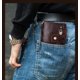 thumbnail image 3 of Monedero Marrón espacioso para ciclista con cadena de metal de largo para colgar LingWen 1327537064503, 3 of 5