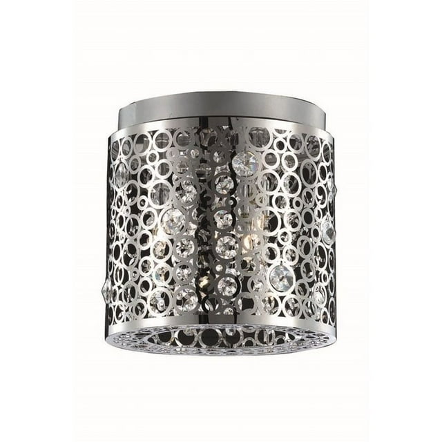 Elegant Lighting Soho 10" 2 Light Royal Crystal Flush Mount