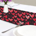 thumbnail image 6 of Ryvnso Red Hearts on Black Table Runner Tablecloth Home Decoration 13 x 70 inches, 6 of 6