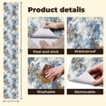 thumbnail image 5 of Peel and Stick Wallpaper Soft Blue Beige Floral White Wall Mural 17.7in x 9.8ft Self Adhesive Removable Wall Paper Renter Friendly Wallpaper for Bedroom Livingroom, 5 of 8