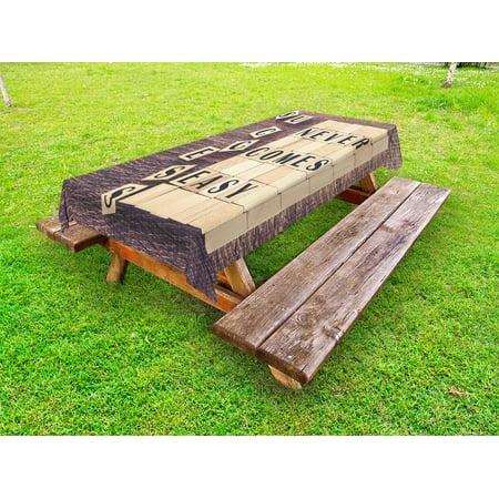 

Inspirational Outdoor Tablecloth Success Never Comes Easy Quote on Scribble Zen Lifestyle Saying Print Decorative Washable Fabric Picnic Table Cloth 58 X 84 Inches Umber Sand Brown by Ambesonne