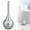 Silver, variant on Toilet Brush And Holder Set Hammered Elegant Bathroom Decor With Anti Shield & 360° Cleaning Base Proof Modern Accessories For Home Hotel