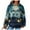 Green, variant on YDFCWXW Women's Waffle Knit Halloween Pullover Hoodie - Cozy Oversized Graphic Print Sweatshirt with Drawstring for Fall Fashion Orange, M