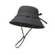 thumbnail image 4 of Sombrero de pescador de ala ancha, de lujo, informal, ligero, para pesca Negro, 4 of 9