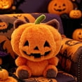 thumbnail image 6 of Halloween Pumpkin Stuffed Doll, Multiple Styles Pumpkin Head Plush Character, Soft Toy Holiday Gift for Kids, Halloween Party Home Decor, Fall, 6 of 12