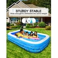 thumbnail image 6 of Sanni Inflatable Swimming Pool,118" X 72" X 22" Family Full-Size Kiddie Pools, Inflatable Lounge Pool for Kiddie, Kids, Adult, Infant, Toddlers for Ages 3+,Outdoor, Garden, Backyard, 6 of 7