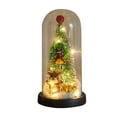 thumbnail image 6 of Christmas Porch Decor Table Top Christmas Tree Christmas Decoration Small Imitation Glass Cover Mini With Light Emitting Snow Falling Small Christmas Tree Desktop Ornament, 6 of 9