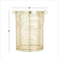 thumbnail image 4 of DecMode Gold Metal Pillar Candle Lantern with Thin Metal Handle, 4 of 10