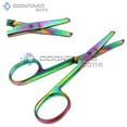 thumbnail image 2 of OdontoMed2011 Set of 10 Multi Titanium Color Rainbow Safety Nose Mustache Scissor 3.5" Straight & Curved Stainless Steel ODM, 2 of 3