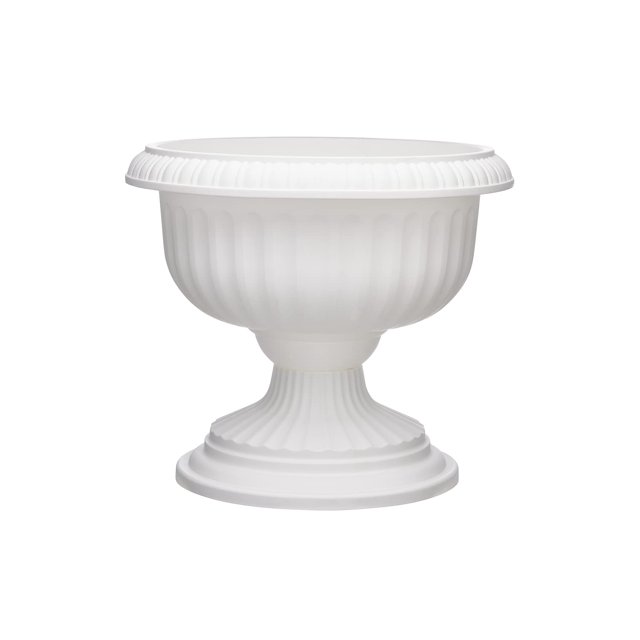 Maceta Southern Patio Diseño Dinámico 46 cm Resina Blanca