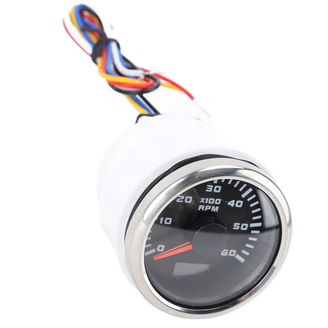 0RPM Tachometer Gauge with Hour Meter 7 Color Backlight RPM Meter Kit for Truck Tractor Car RV Boat
