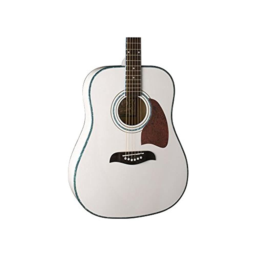 Oscar Schmidt OG2 Acoustic Dreadnought Size Guitar. White