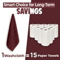 thumbnail image 5 of Dan River Washcloths pack of 12 High-Quality Soft Cotton Absorbent and Multipurpose Wash Clothes for Face & Body - Pomegranate, 12x12in, 5 of 8