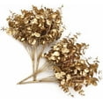 thumbnail image 6 of Artificial Golden Plants for Christmas Decor, Plastic Grass Faux Shrubs Fake Leaves Simulation Bushes for Indoor/Outdoor Decor, Table Centerpieces, Planter Filler -Gold Eucalyptus 2 Pack, 6 of 15