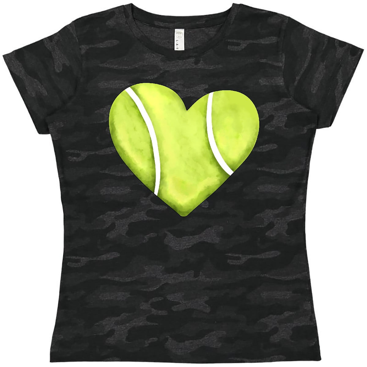 Inktastic Tennis Ball in Heart Women's T-Shirt