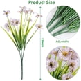 thumbnail image 2 of Plantas artificiales resistentes a los rayos ultravioleta, flores de seda artificial al aire libre, patios, ventanas, cajas colgantes, 20 paquetes de flores artificiales, (blanco), 2 of 5