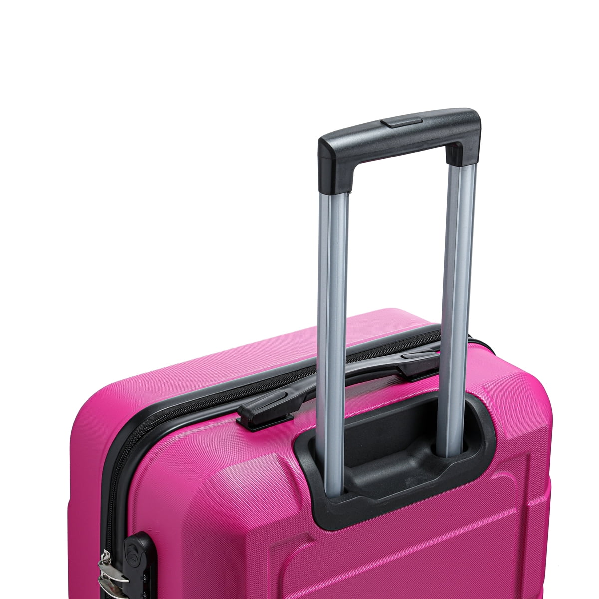 Alex Vando 22" 3 Piece Hardside Spinner Carry On Travel Luggage Set, Rose Red