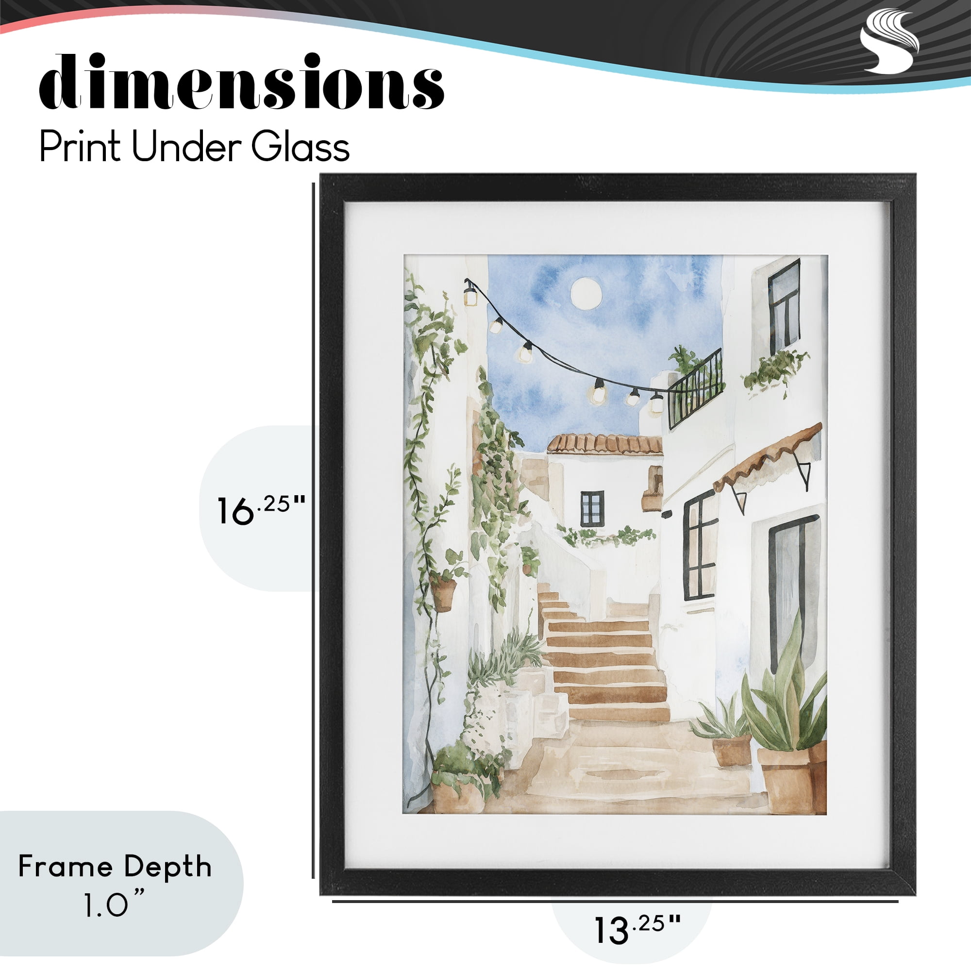 Stupell Industries Cozy Street Architecture Black Framed Print Under Glass, design by Svetlana Aleynikova