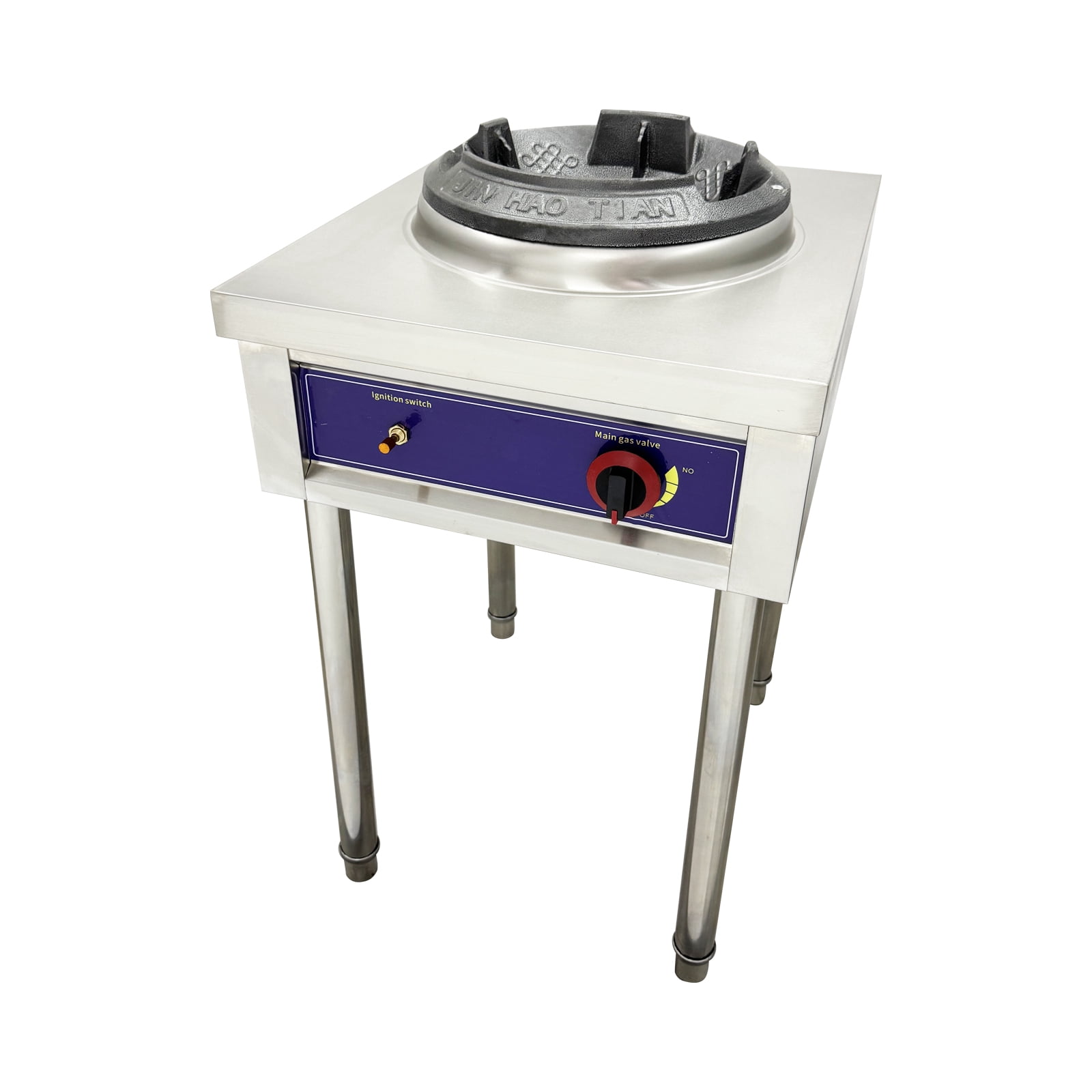 Commercial Gas Wok 10" LPG Chamber Single Burner Open Style Gas Stove High Pressure Stove