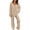 Khaki, variant on PRETTYGARDEN Women's 2 Piece Pullover Sweater Set Oversized V Neck Top Wide Leg Pants Fall Winter Fuzzy Lounge Outfit