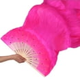 thumbnail image 5 of D-GROEE 1.5m Folding Hand Fan, Bamboo Imitation Silk Vintage Retro Fabric Fans, Chinese Kung Fu Tai Chi Hand Fan for Men/Women, Festival, Dance, Gift, Performance, Decorations, 5 of 6