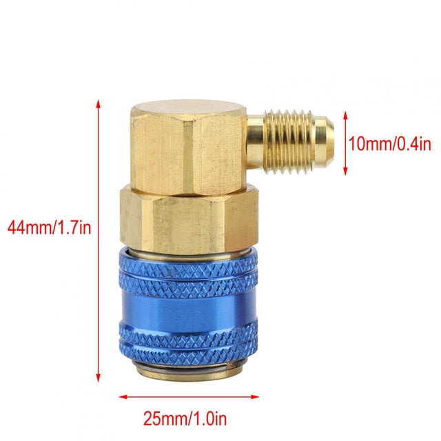 FAGINEY Raccords Fluorés, Raccords Rapides, Raccords Rapides pour Réfrigérant R134a Tuyau SAE 1/4 Pouce Réservoir de Réfrigération Automobile